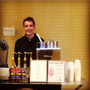 Barista Stefan at the ready!