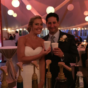 NH Bride and Groom Summer WEdding Espresso Dave Coffee Bar