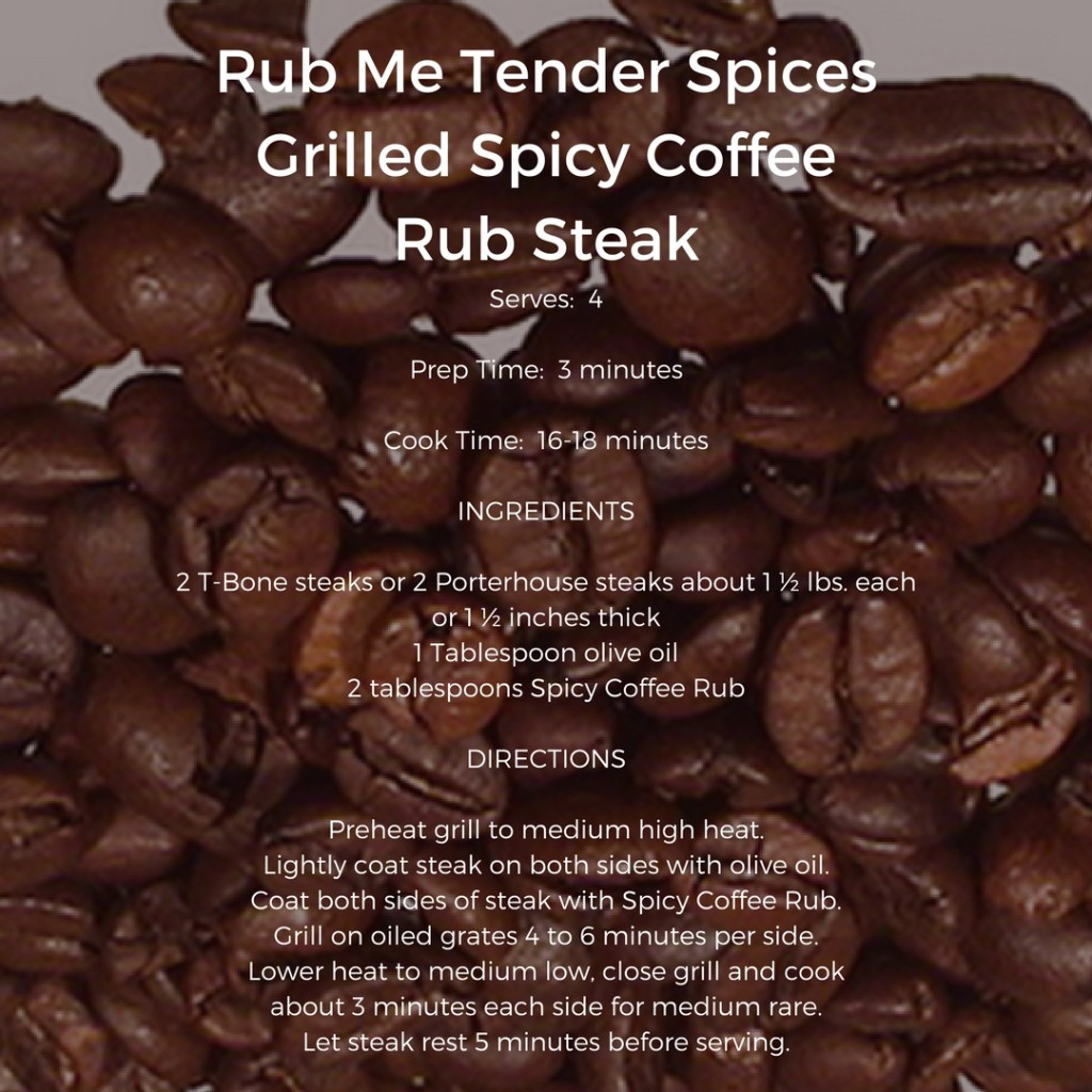 Espresso Dave BBQ Rub Me Tender Spices Grilled Spicy Coffee Steak