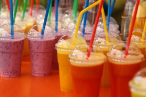 Fruit smoothies are a fun summer party idea, especially when you layer the tropical flavors in colors of your event! Read how Boston's Espresso Dave's does this and other fun ways to serve up fruit smoothies in this blog post! Go to www.espressodave.com #fruitsmoothies #bostonevents #summerpartyideas #summerparties #smoothiebar #espressodave