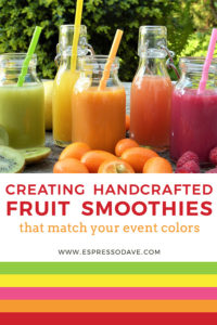 Fruit smoothies are a fantastic summer treat for all to enjoy. For big fun, how about creating handcrafted, fruit smoothies that match the colors of your event? To learn more about how Boston's Espresso Dave's Catering does this, check out our latest blog post! www.espressodave.com! #summertreat #smoothiebar #bostonevents #summereventidea #fruitsmoothies #espressodave #summerparty
