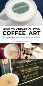 These Original Beverage Toppers® are the ultimate in party drink personalization and it only takes seconds to create! Edible Original Beverage Toppers® can be used to brand your coffee drinks with your company logo, wedding monogram, hashtag, or party-themed image of your choosing. To order, click on the pin! www.espressodave.com #partydrinks #coffeedrinks #smoothies #beverages #weddingdecorations