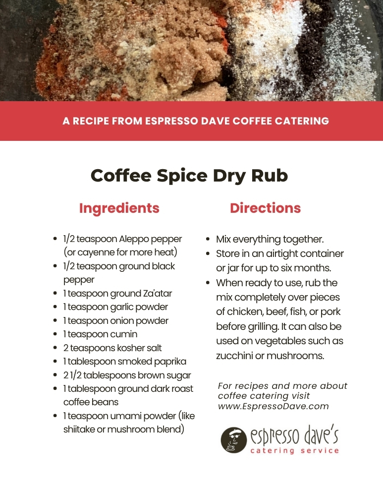 Espresso Dave’s Coffee Spice Dry Rub Recipe for Grilling