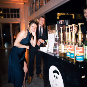 Espresso Dave’s coffee cart at Belle Mer in Newport, RI, showing how coffee catering can enhance sober October events. Photo by Kearsten Taylor Photography.